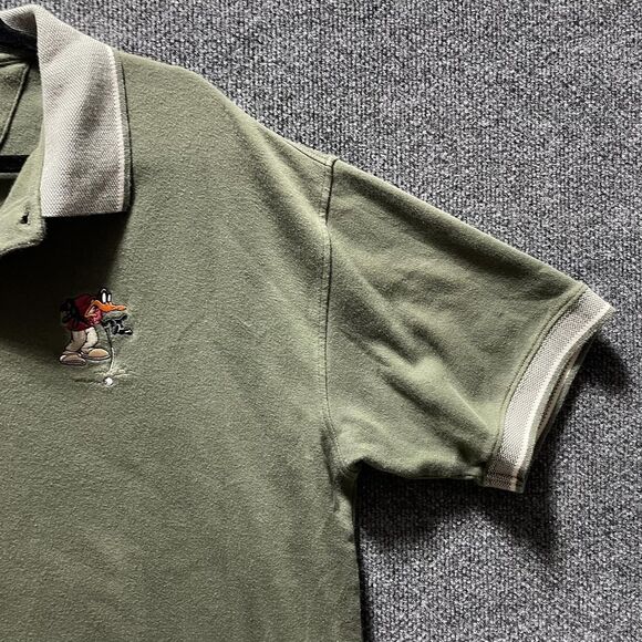 Vintage Warner Bros Polo Shirt Mens Large Daffy Duck Golf Cartoon 90s - Picture 3 of 10